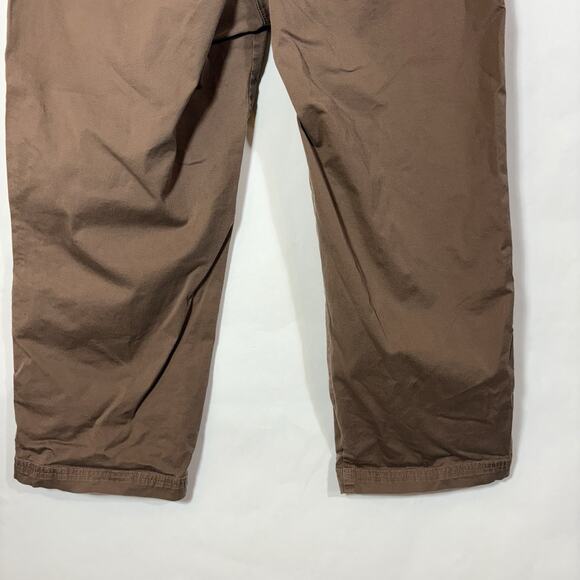 Rafaella Women's Mocha Brown Wide Leg Capri Cropped Pants Size 12 Neutral Y2K - Picture 9 of 12